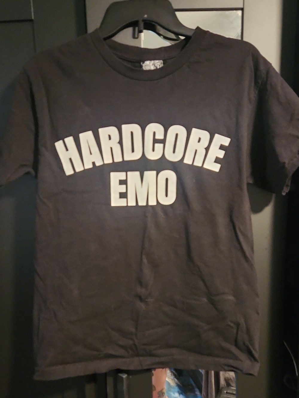 HARDCORE EMO Black Short Sleeve Graphic Tee
